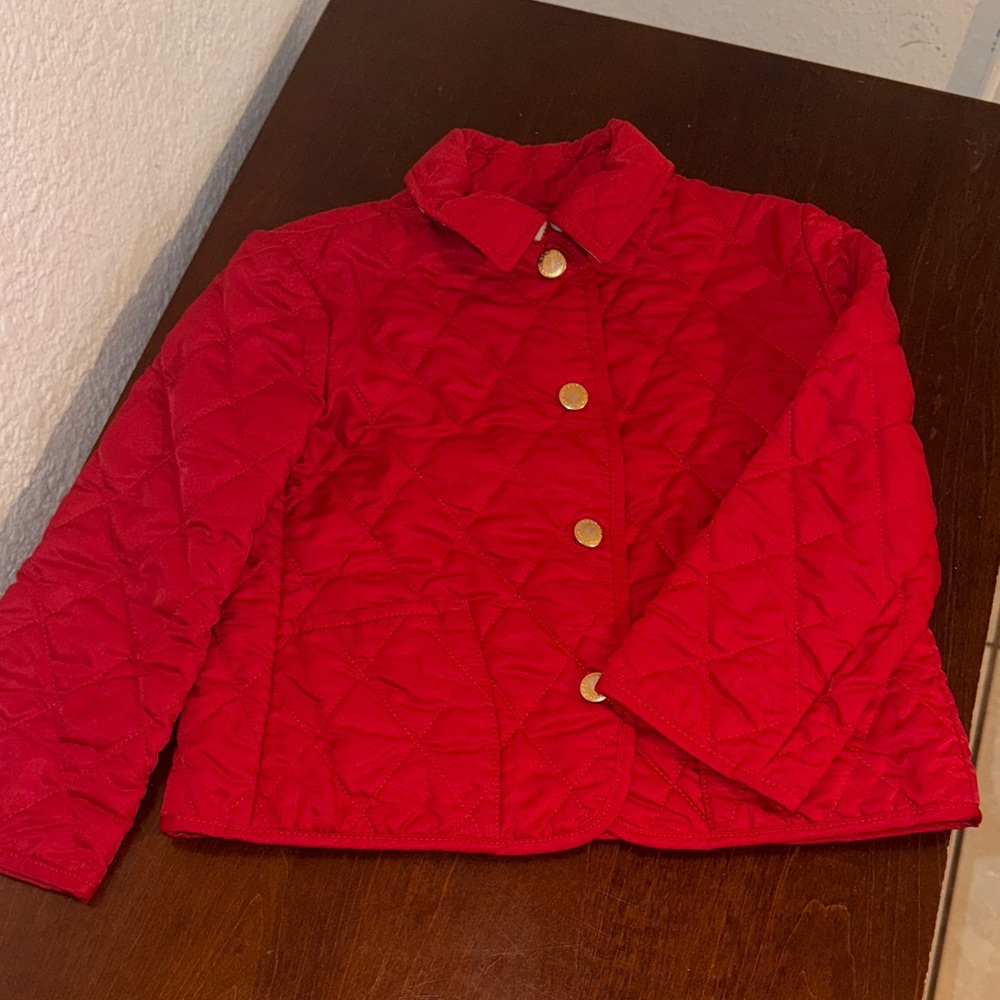 Burberry Red Quilted Kids Puffer Jacket